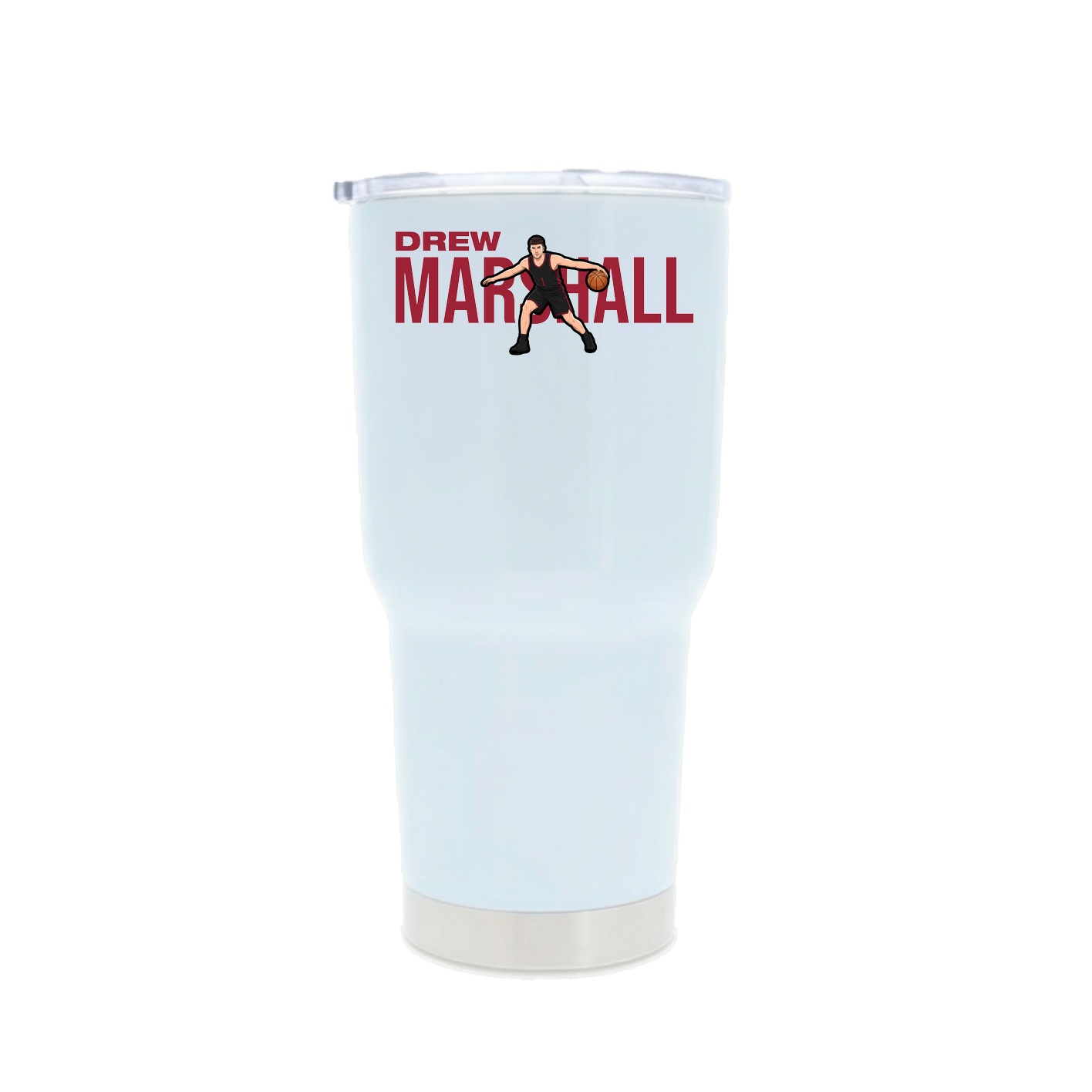 30oz Stainless Steel Tumbler — Player Name in White