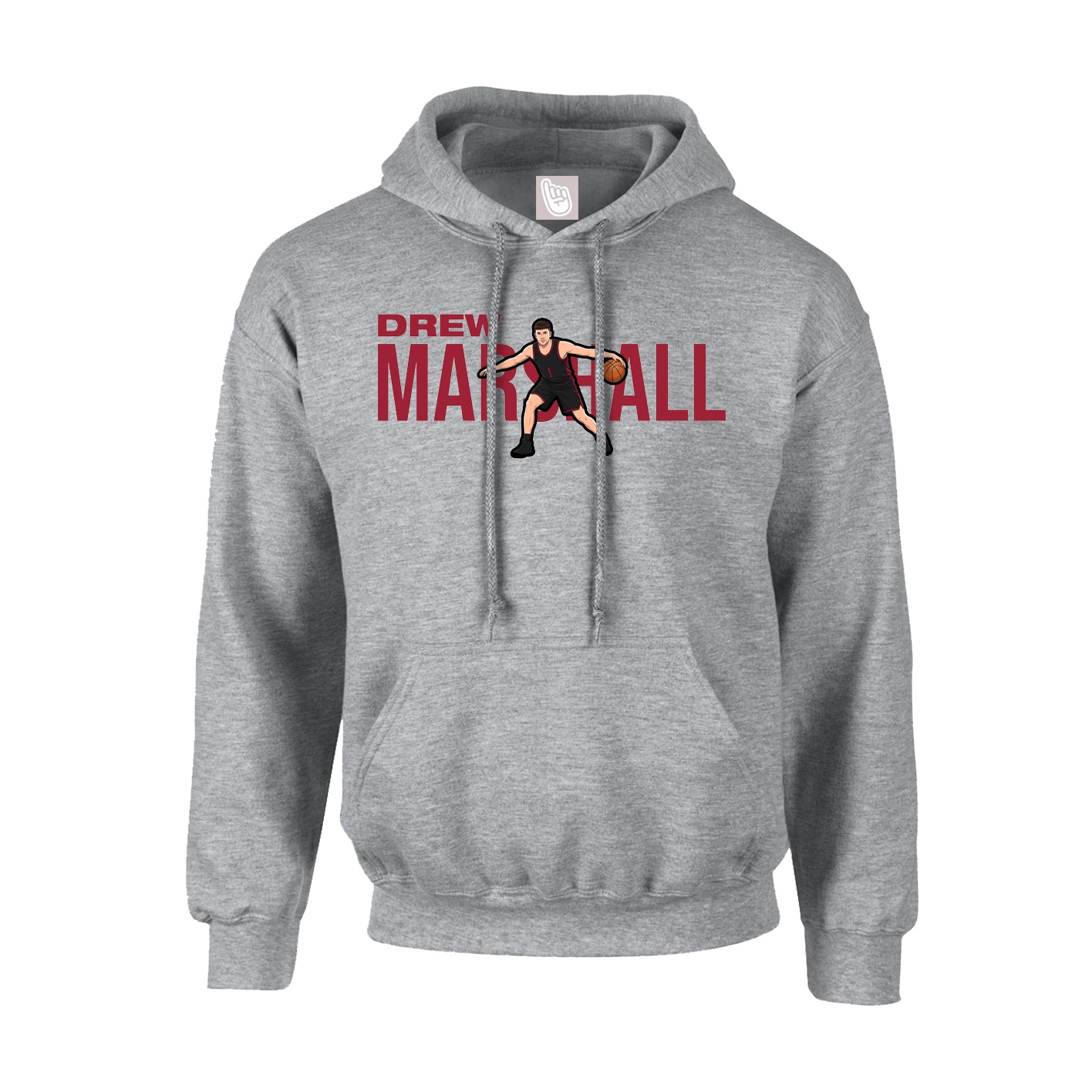 Youth Hoodie — Player Name in Grey
