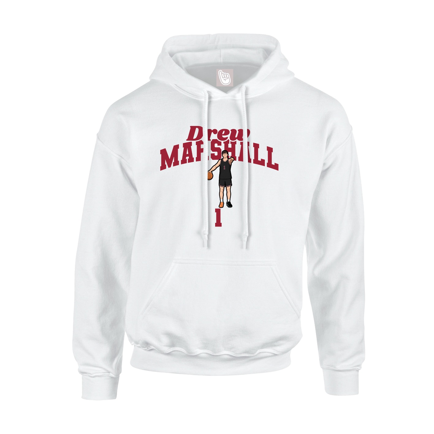 Hoodie — Signature Arch in White