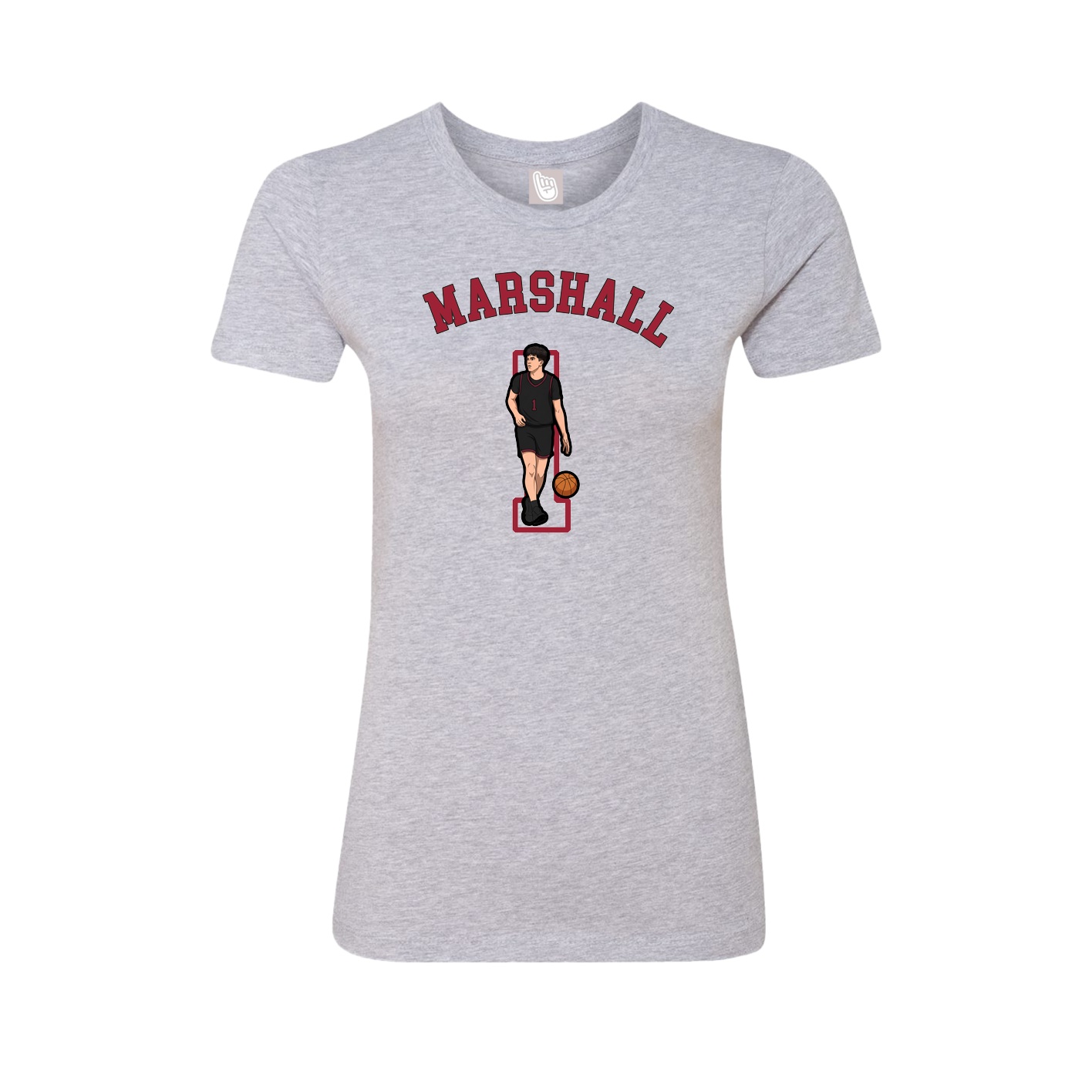 Fitted Women's Tee — Shirsey Arch in Grey