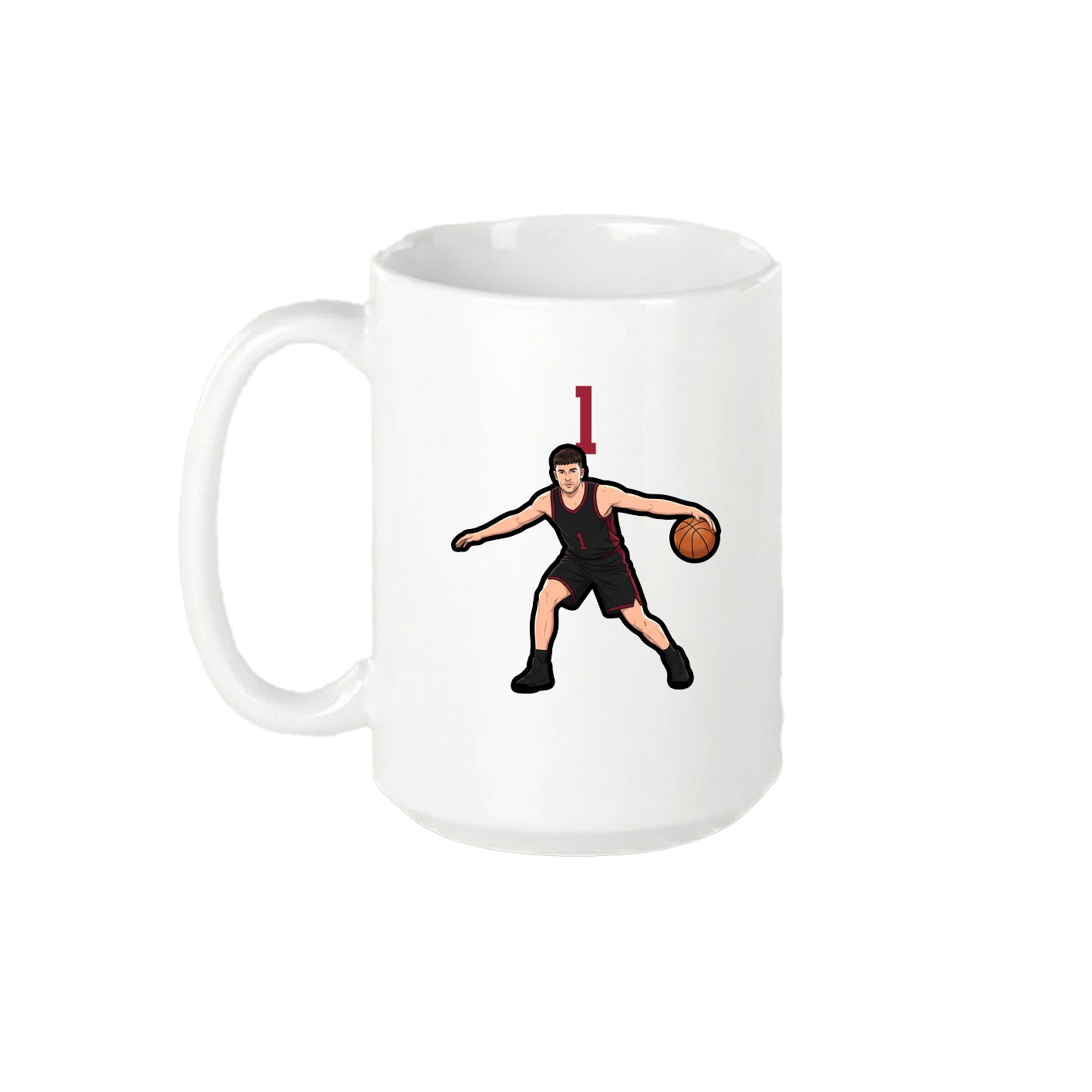 15oz Coffee Mug — Number Top in White
