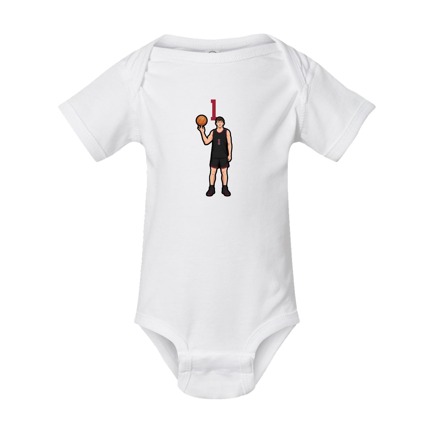 Baby Onesie — Number Top in White