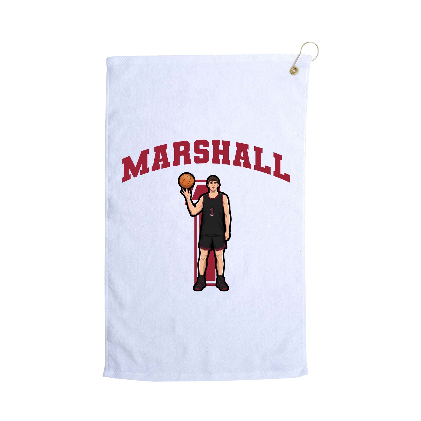 Golf Towel — Number in White