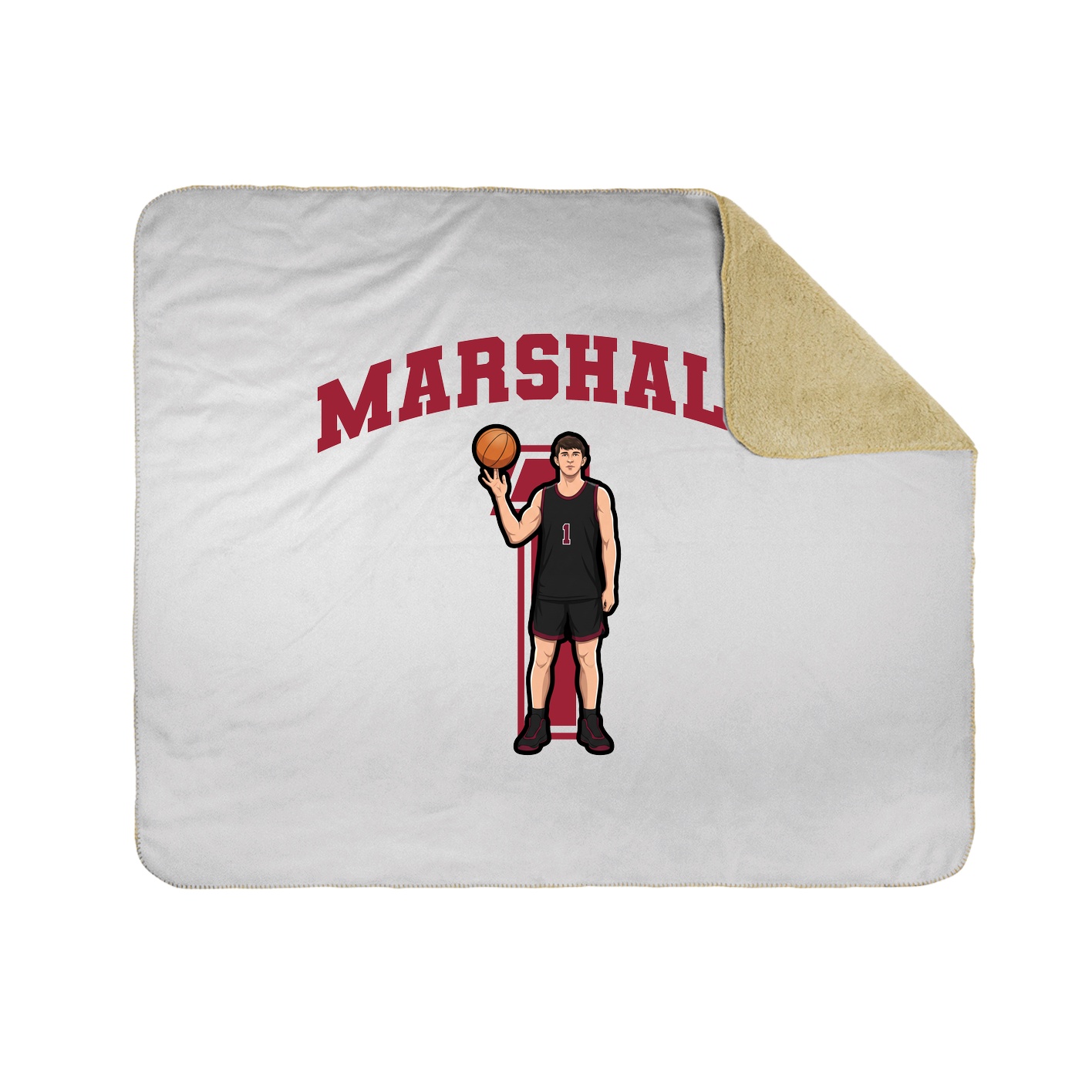 Throw Blanket — Number in White