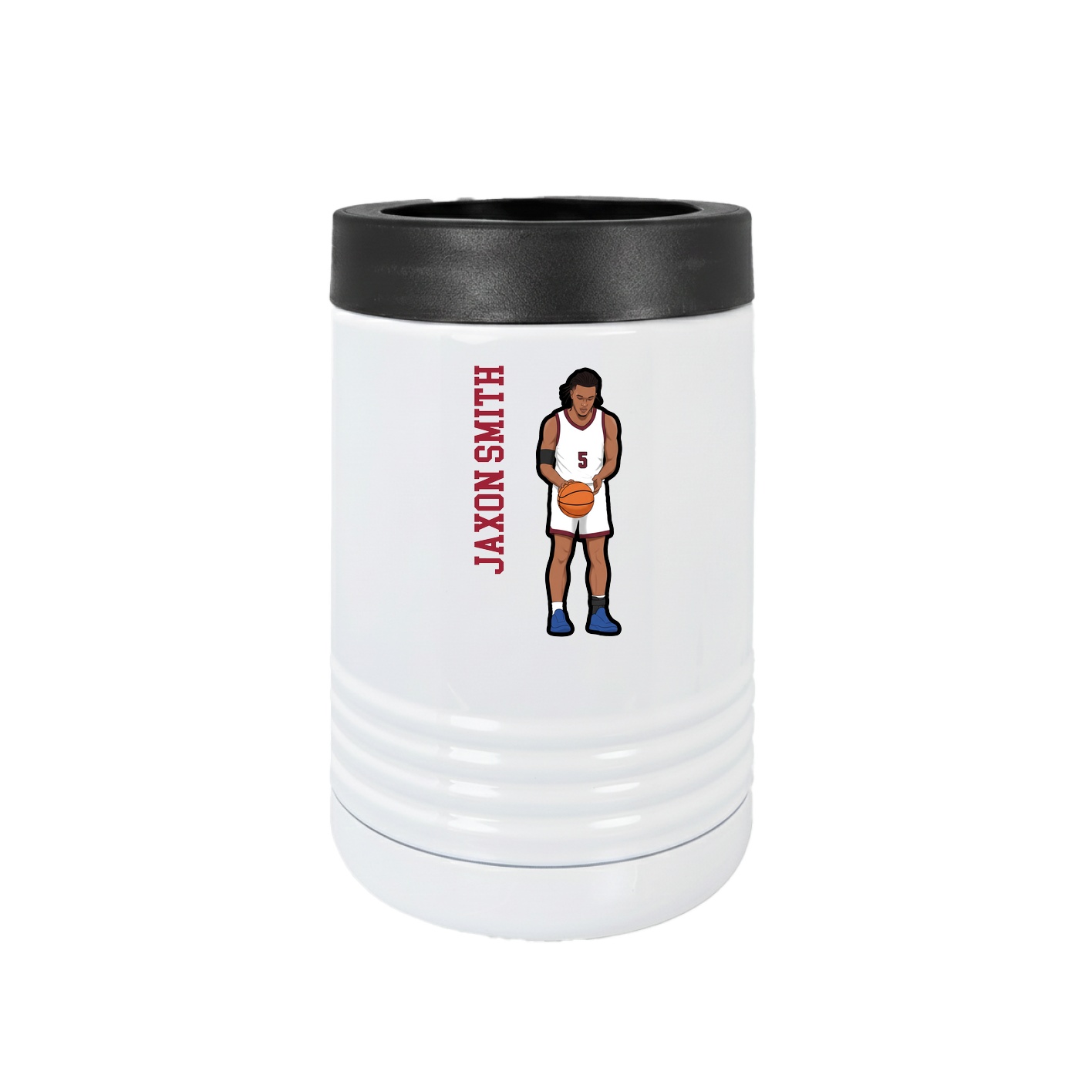 Beverage Holder — Name Vertical in White