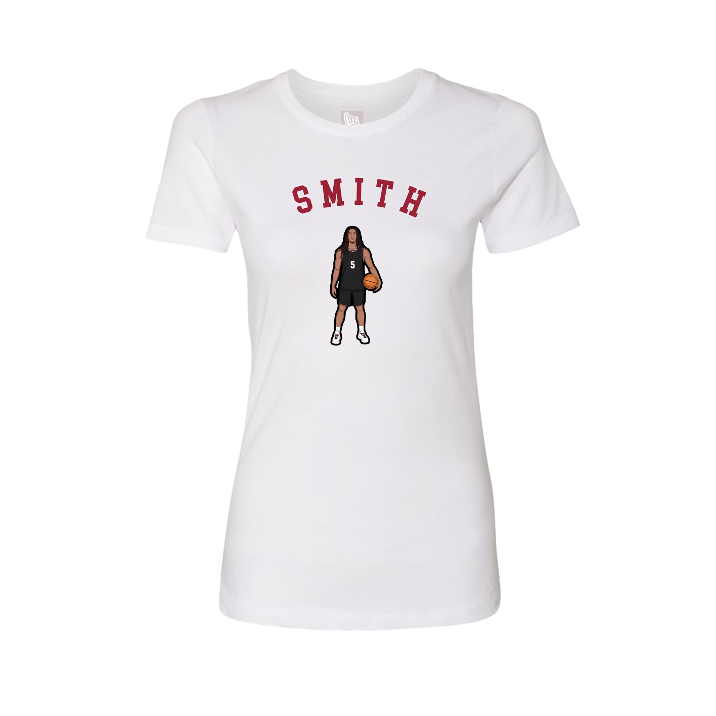 Fitted Women's Tee — Shirsey Arch in White
