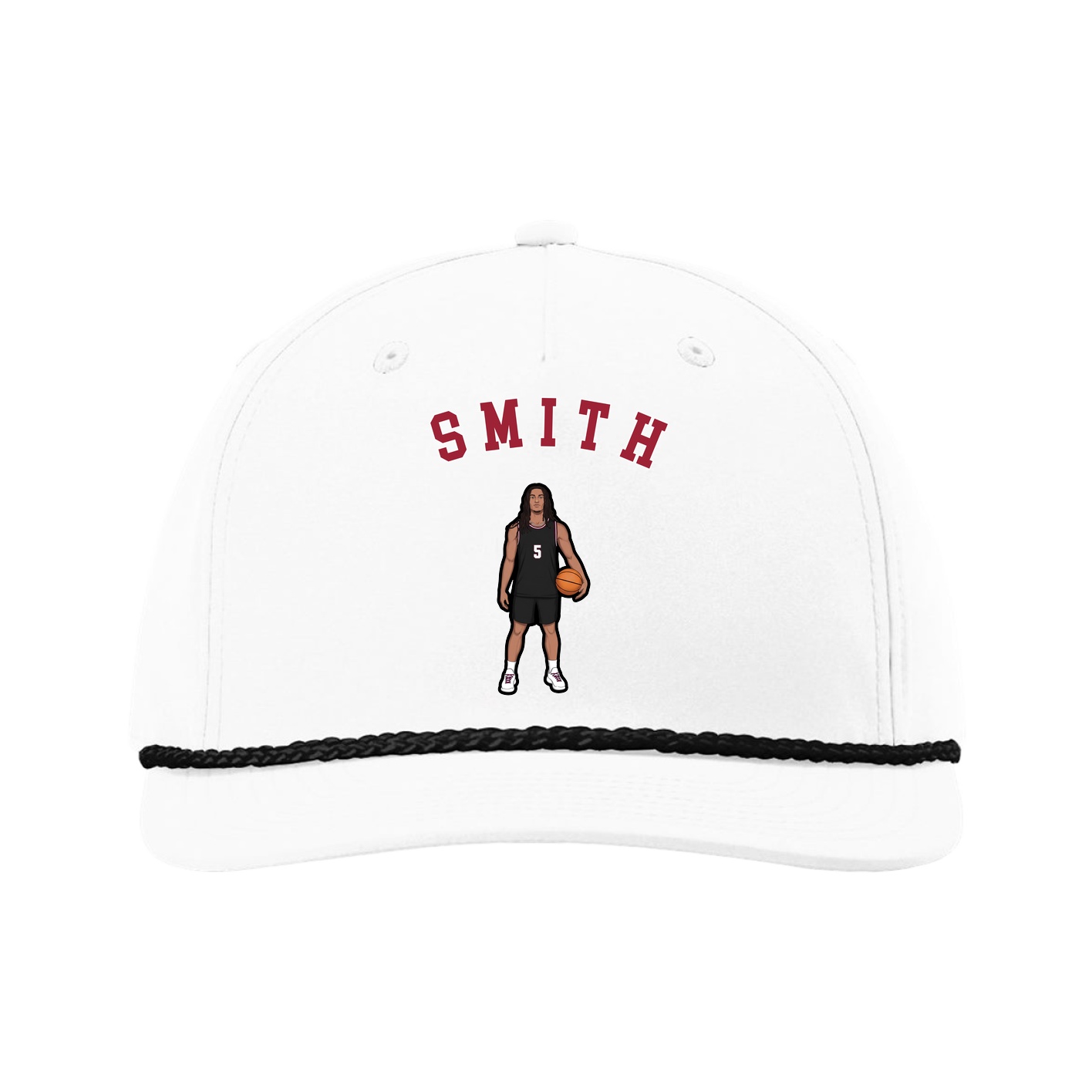 Five-Panel Classic Rope Cap — Shirsey Arch in White