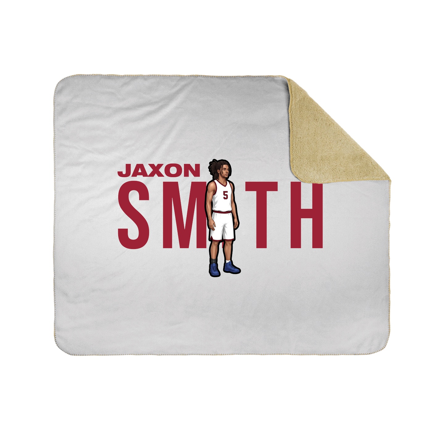 Throw Blanket — Player Name in White