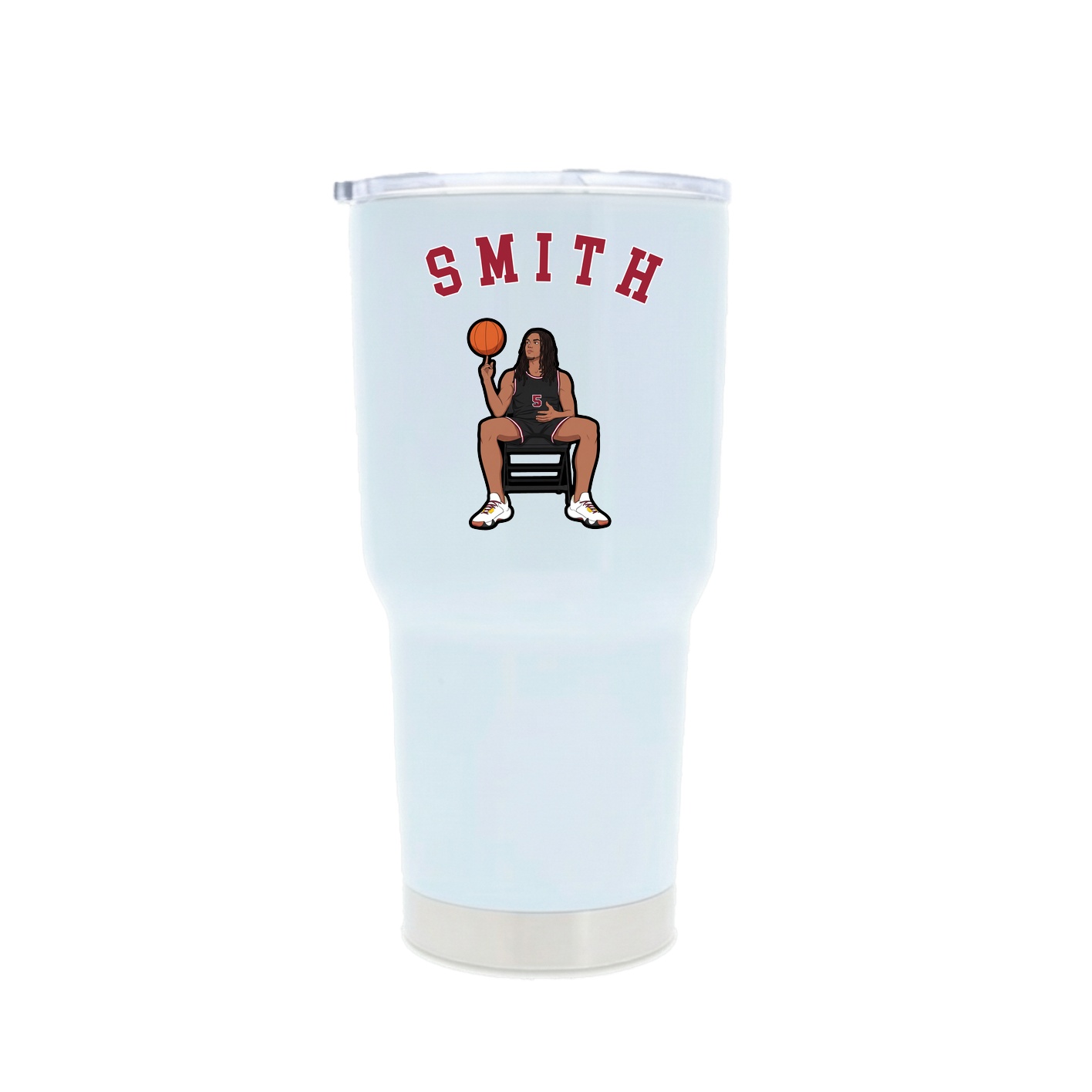 30oz Stainless Steel Tumbler — Shirsey Arch in White