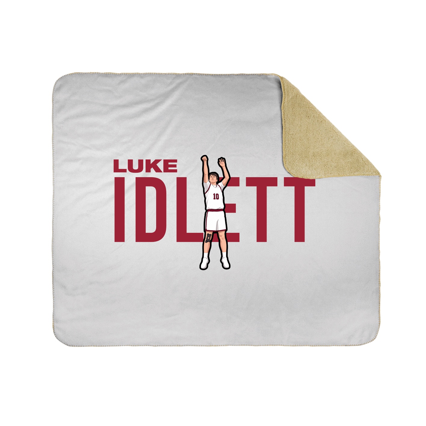 Throw Blanket — Player Name in White