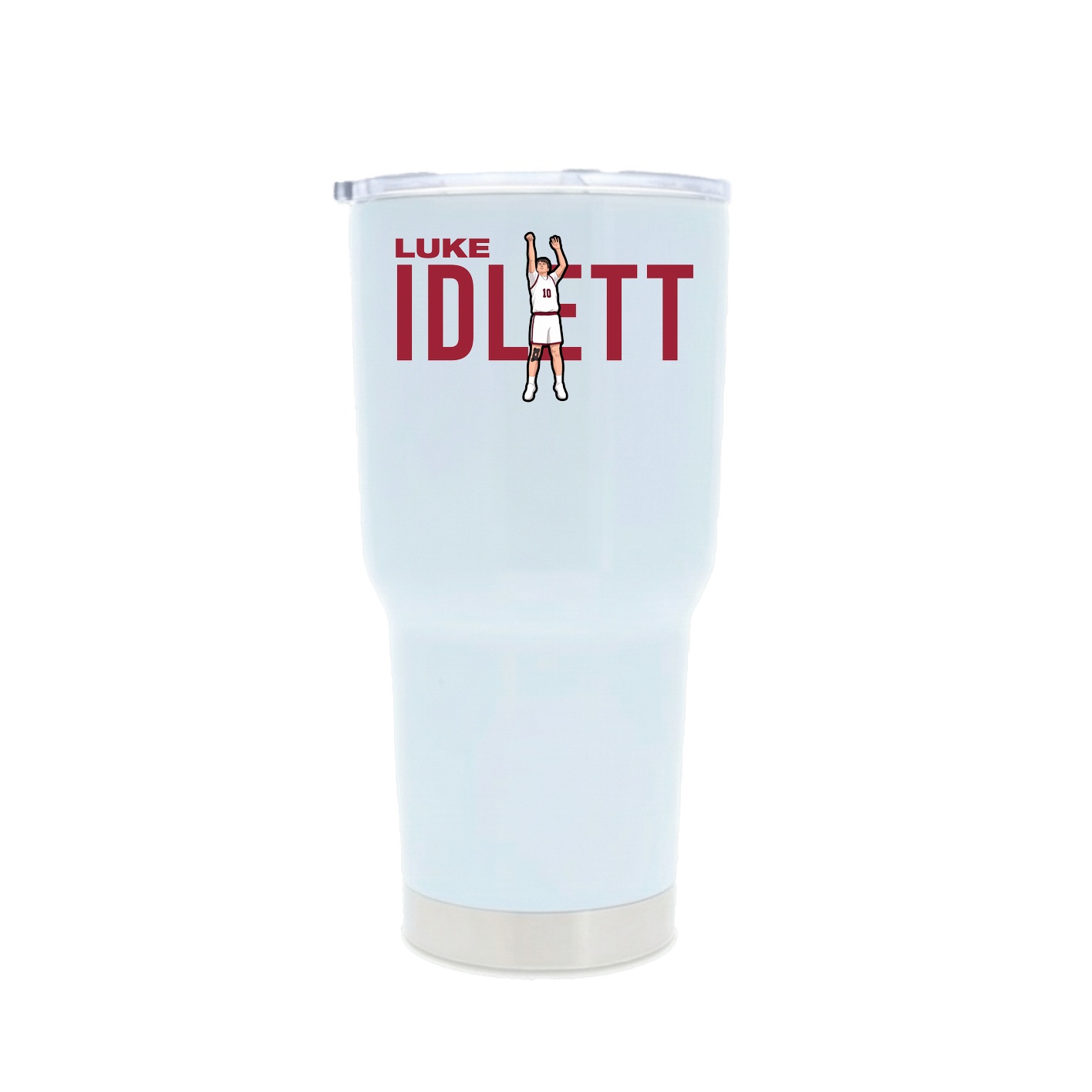 30oz Stainless Steel Tumbler — Player Name in White