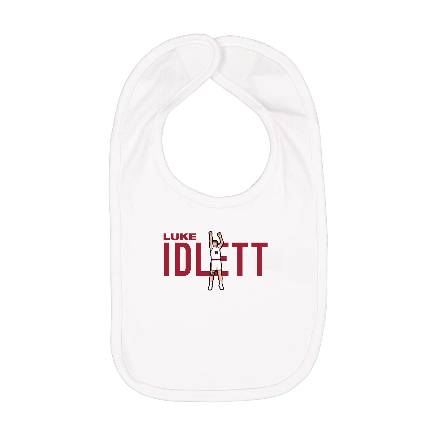 Infant Bib — Player Name in White