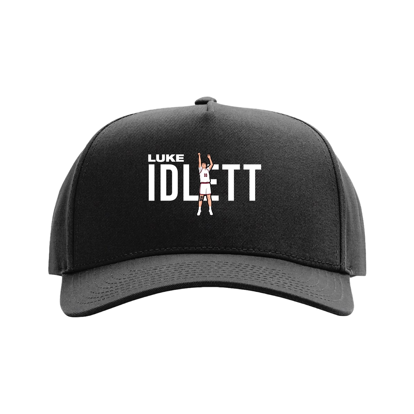 Full Fabric Five-Panel Champ Cap — Player Name in Black