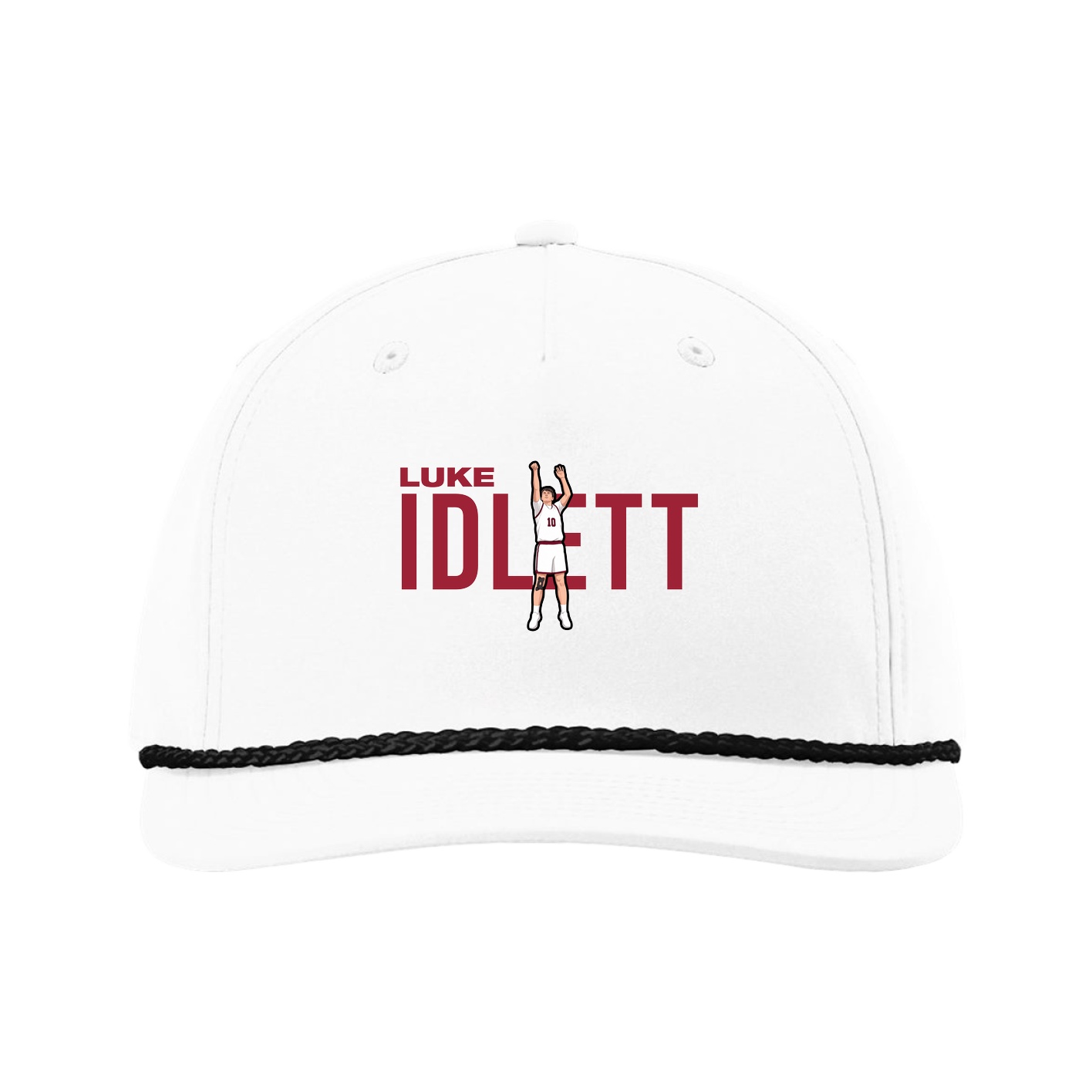 Five-Panel Classic Rope Cap — Player Name in White