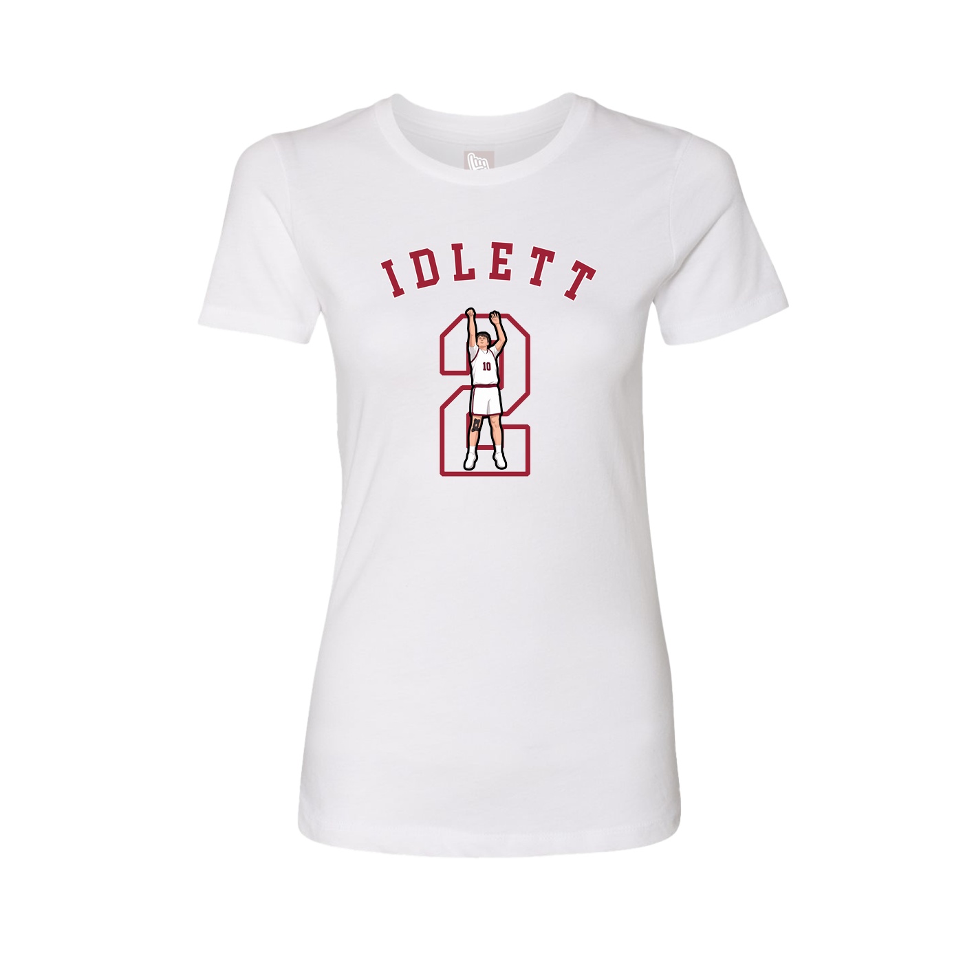 Fitted Women's Tee — Shirsey Arch in White