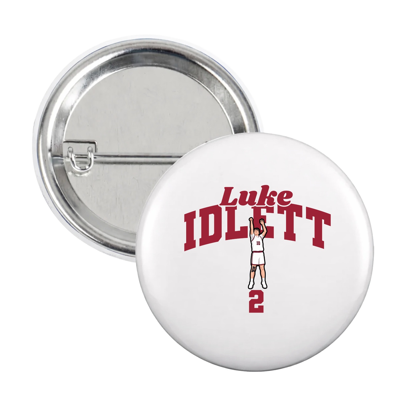 Game Day Button — Signature Arch in White
