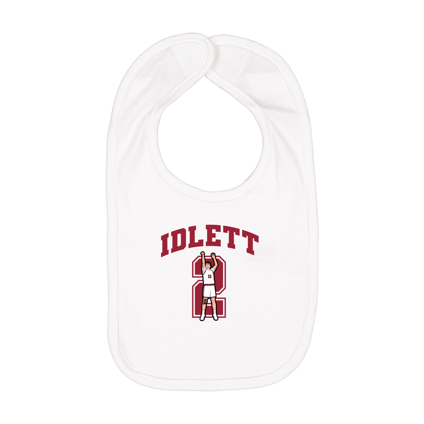 Infant Bib — Number in White