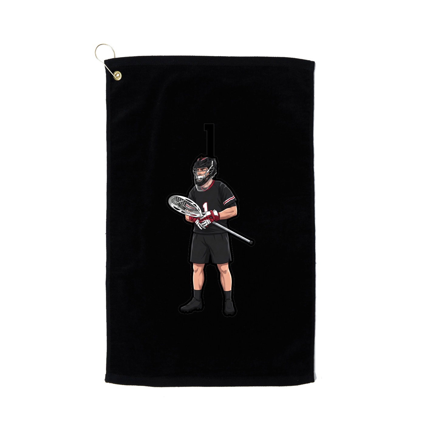Golf Towel — Number Top in Black
