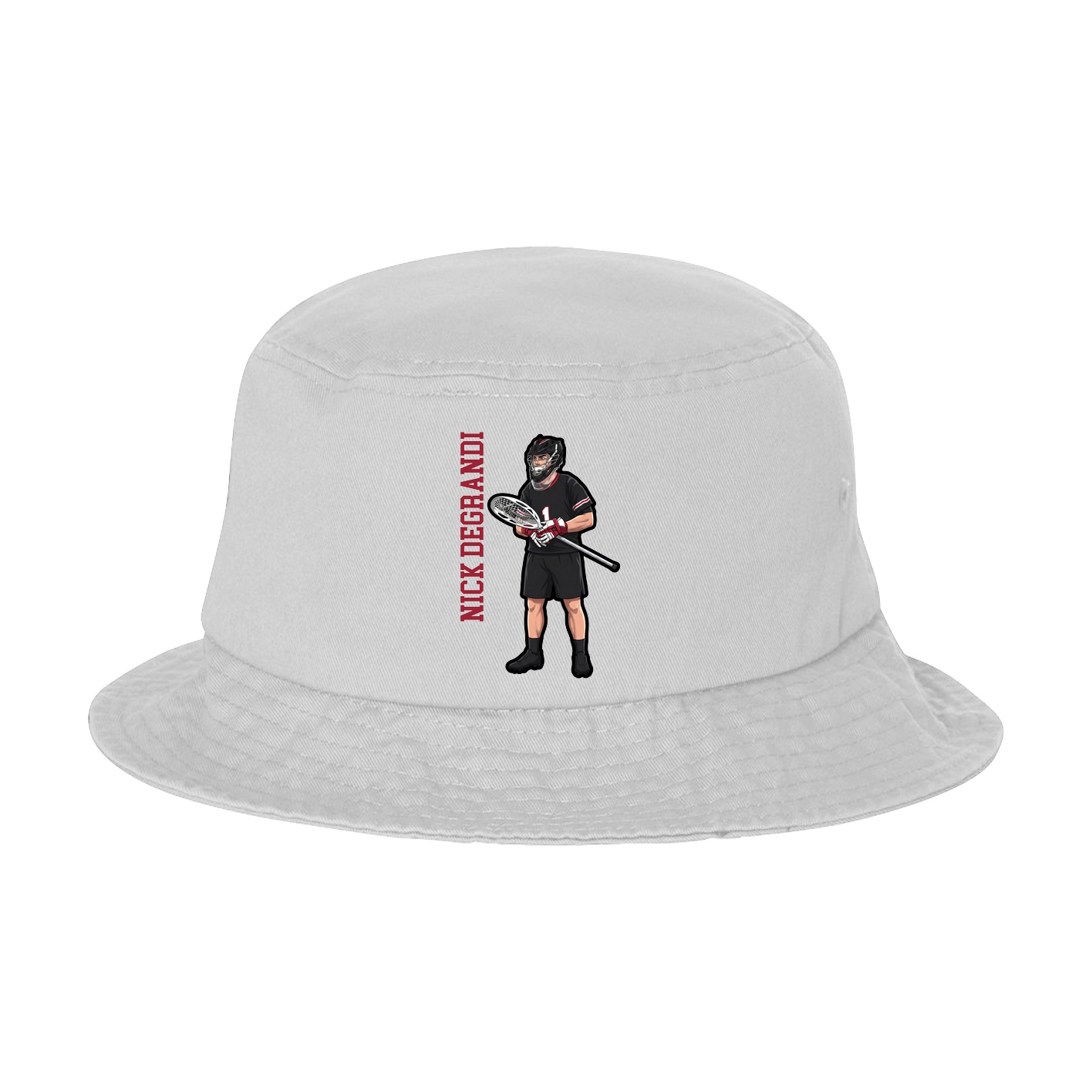 Bucket Cap — Name Vertical in White