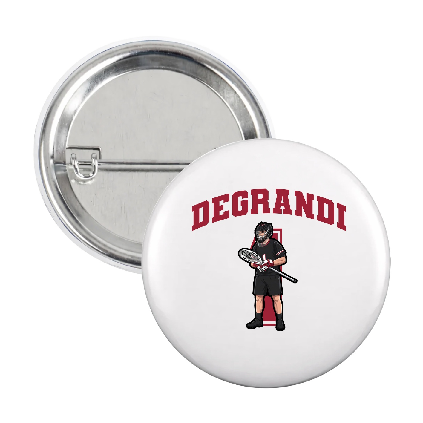 Game Day Button — Number in White
