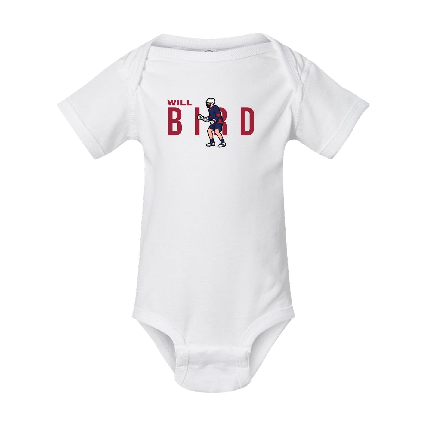 Baby Onesie — Player Name in White