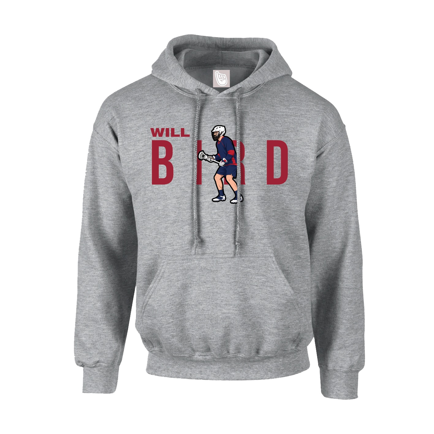 Hoodie — Player Name in Grey