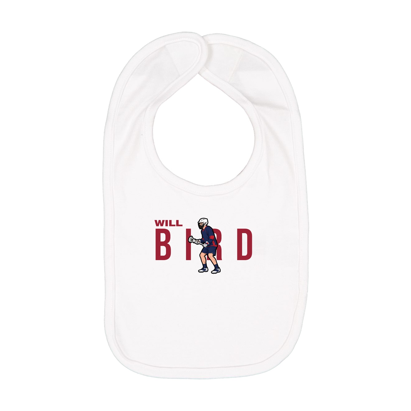 Infant Bib — Player Name in White