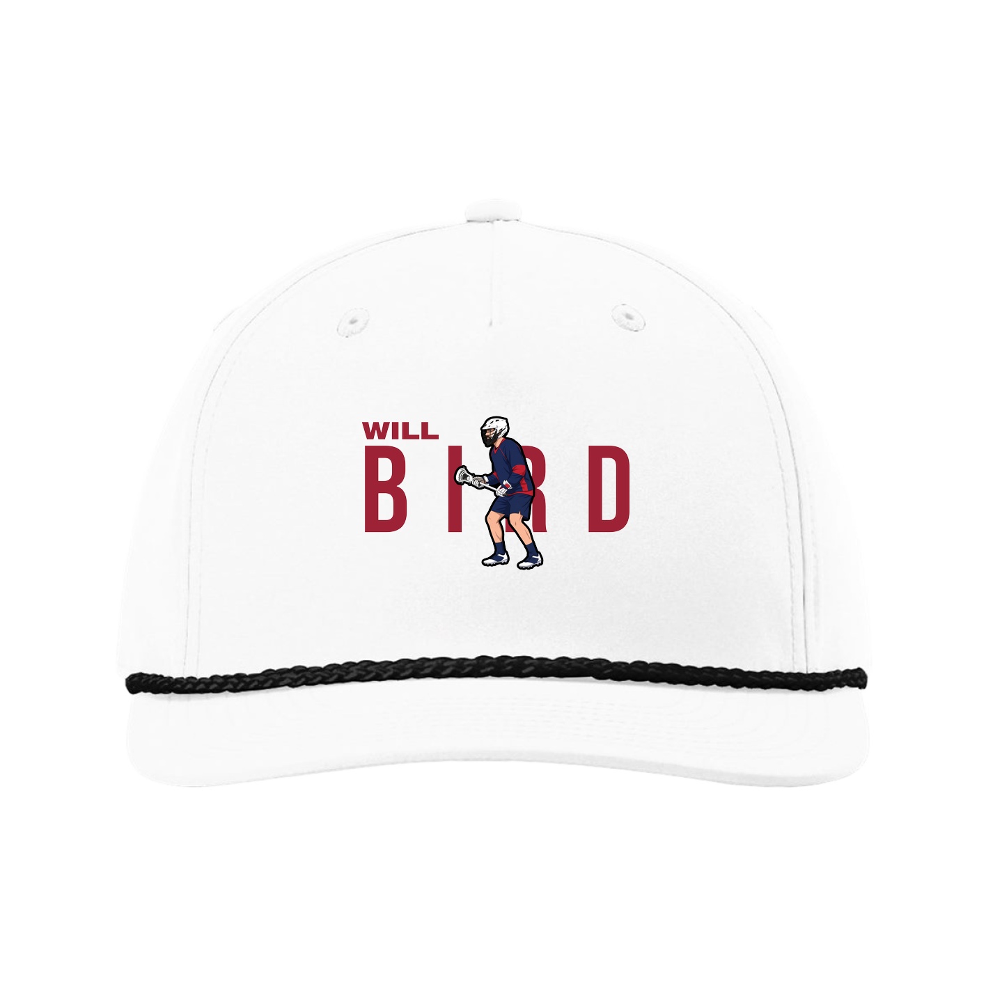 Five-Panel Classic Rope Cap — Player Name in White