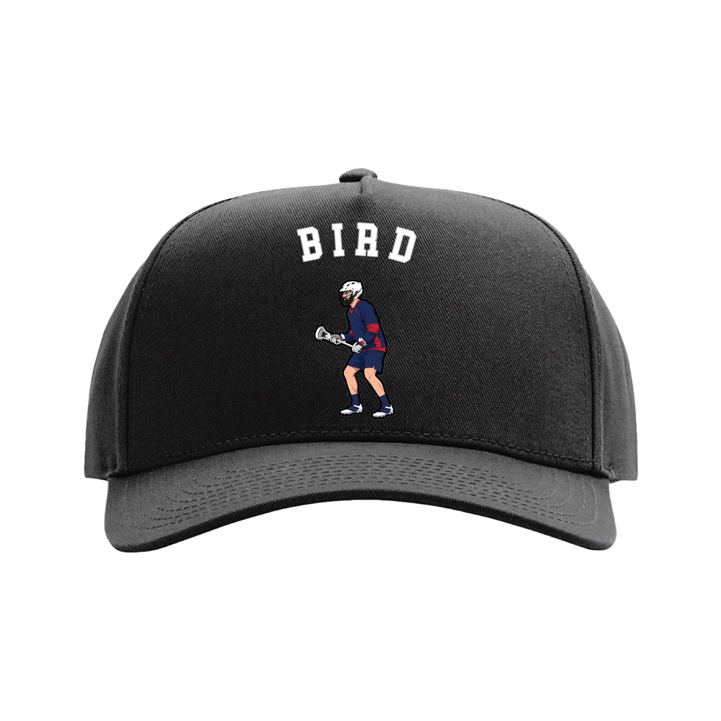 Full Fabric Five-Panel Champ Cap — Shirsey Arch in Black