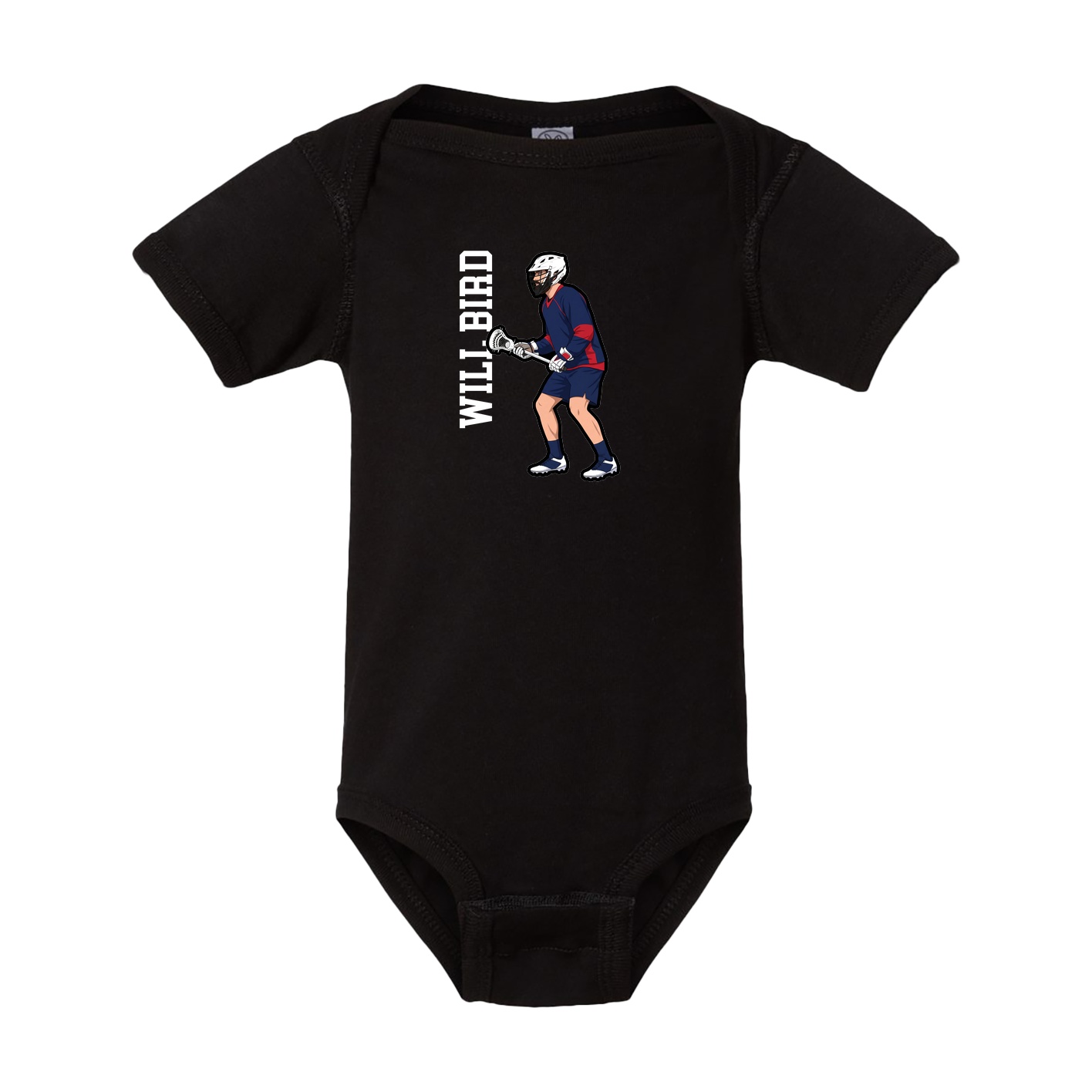 Baby Onesie — Name Vertical in Black