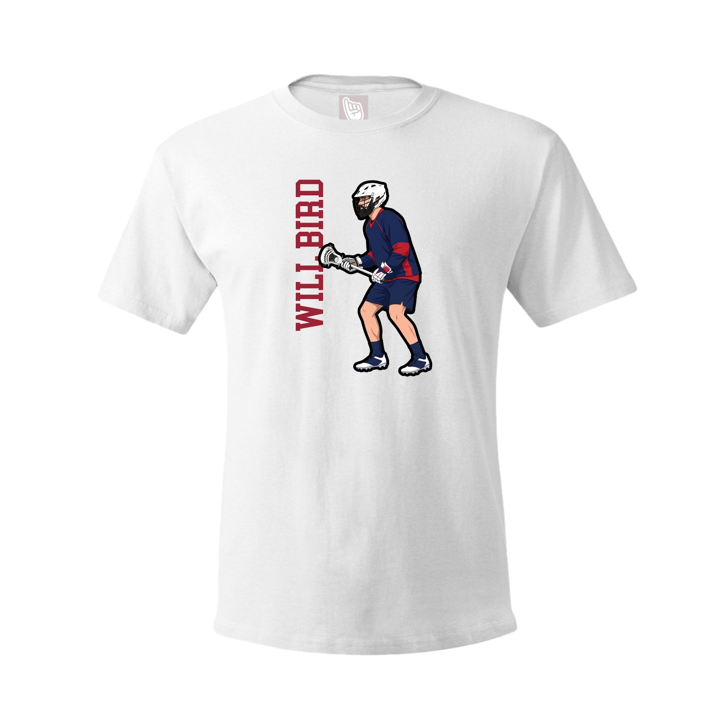 Tee — Name Vertical in White