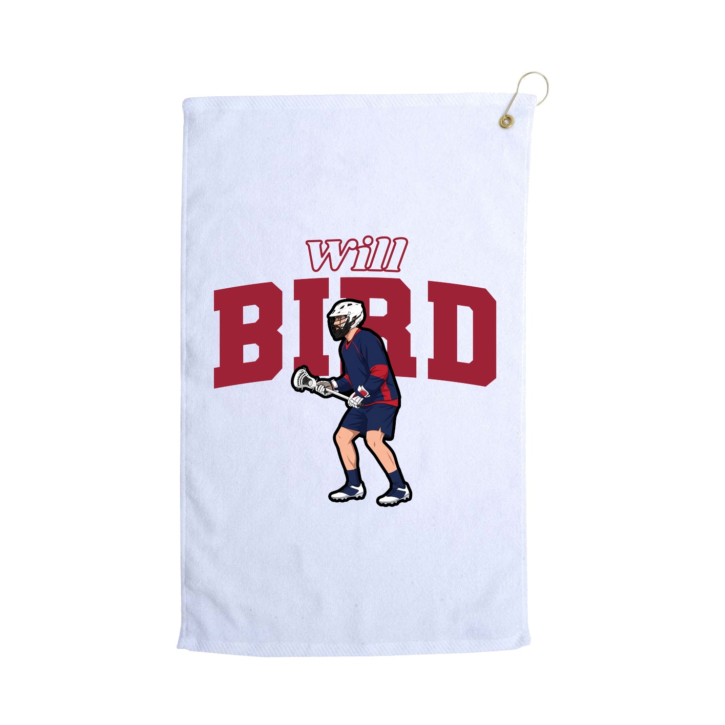 Golf Towel — Name Arch in White