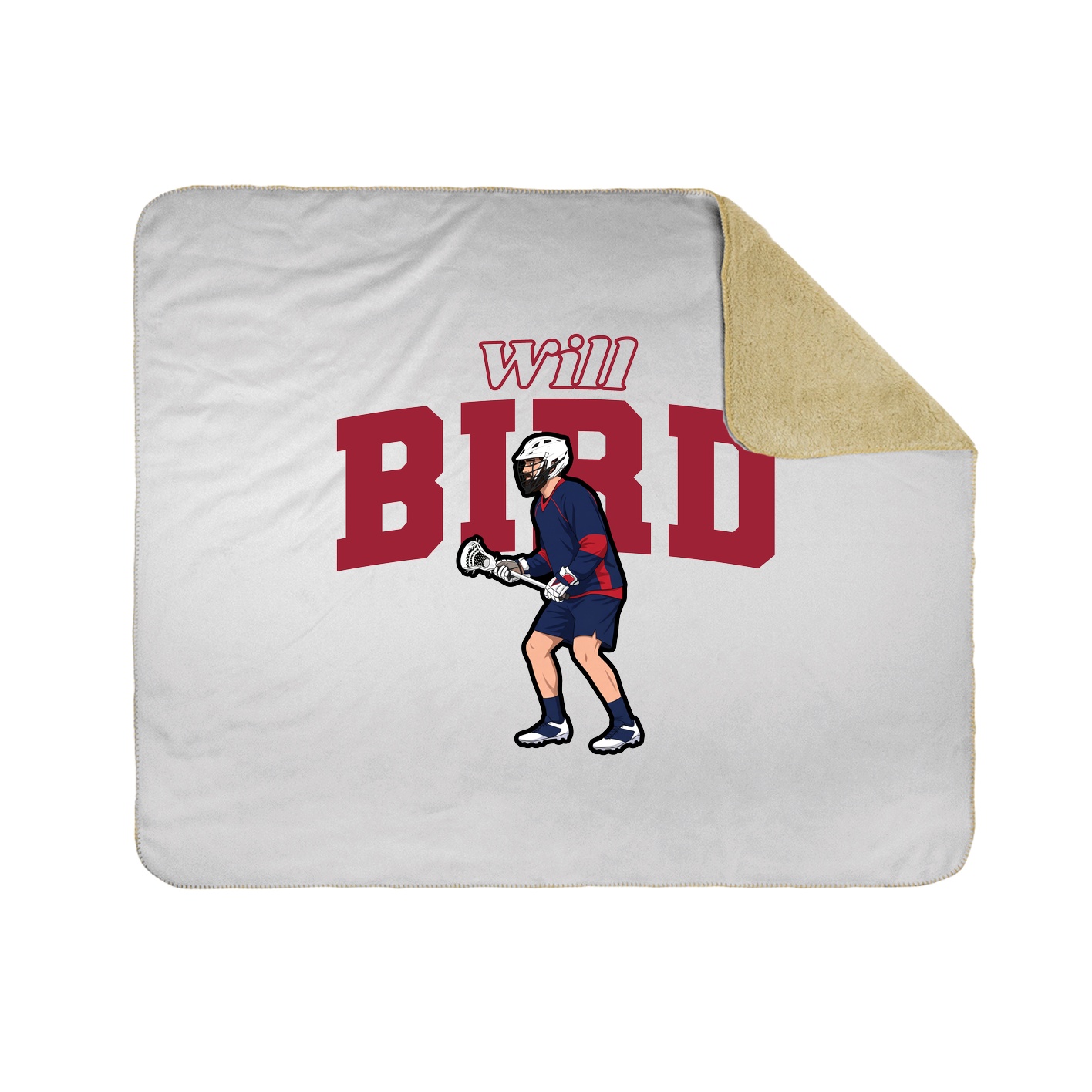 Throw Blanket — Name Arch in White