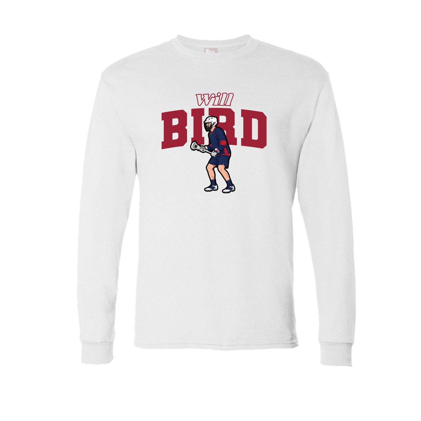 Long Sleeve Tee — Name Arch in White