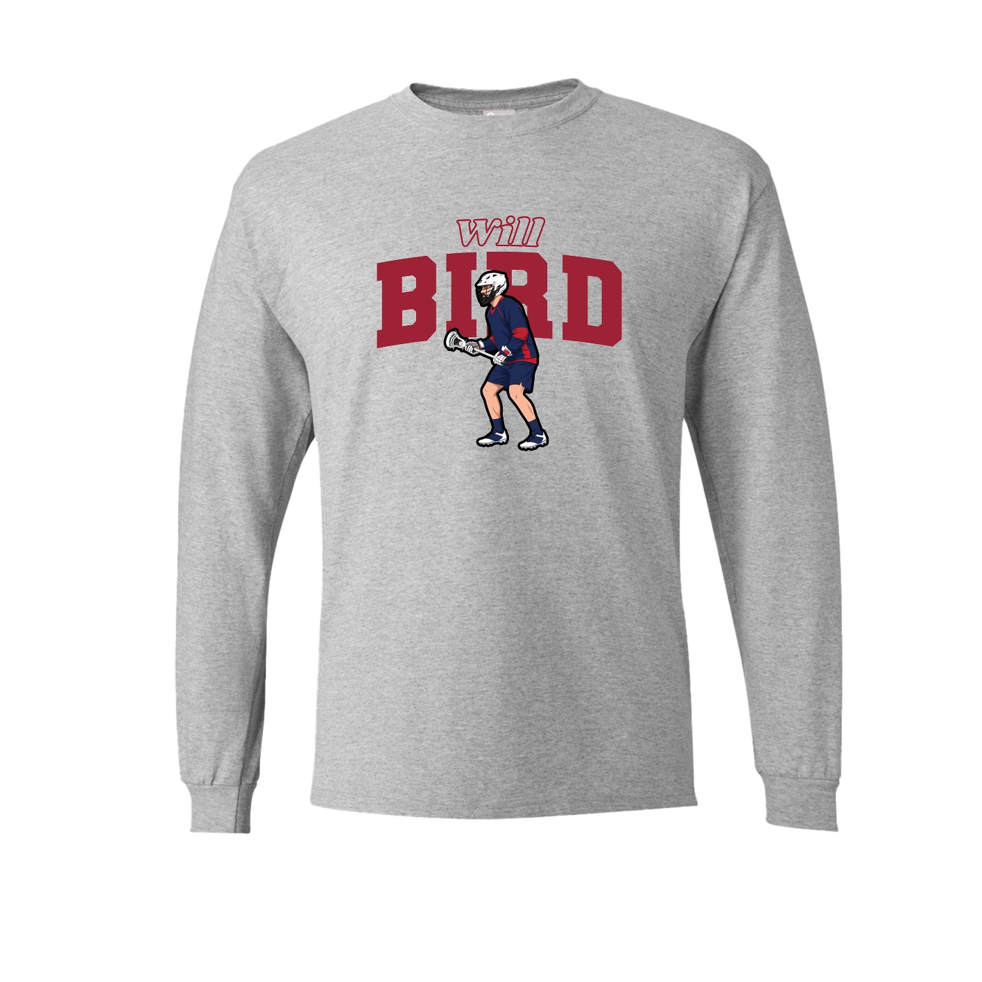Long Sleeve Tee — Name Arch in Grey