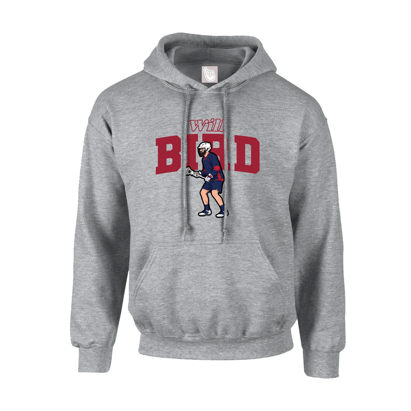 Youth Hoodie — Name Arch in Grey
