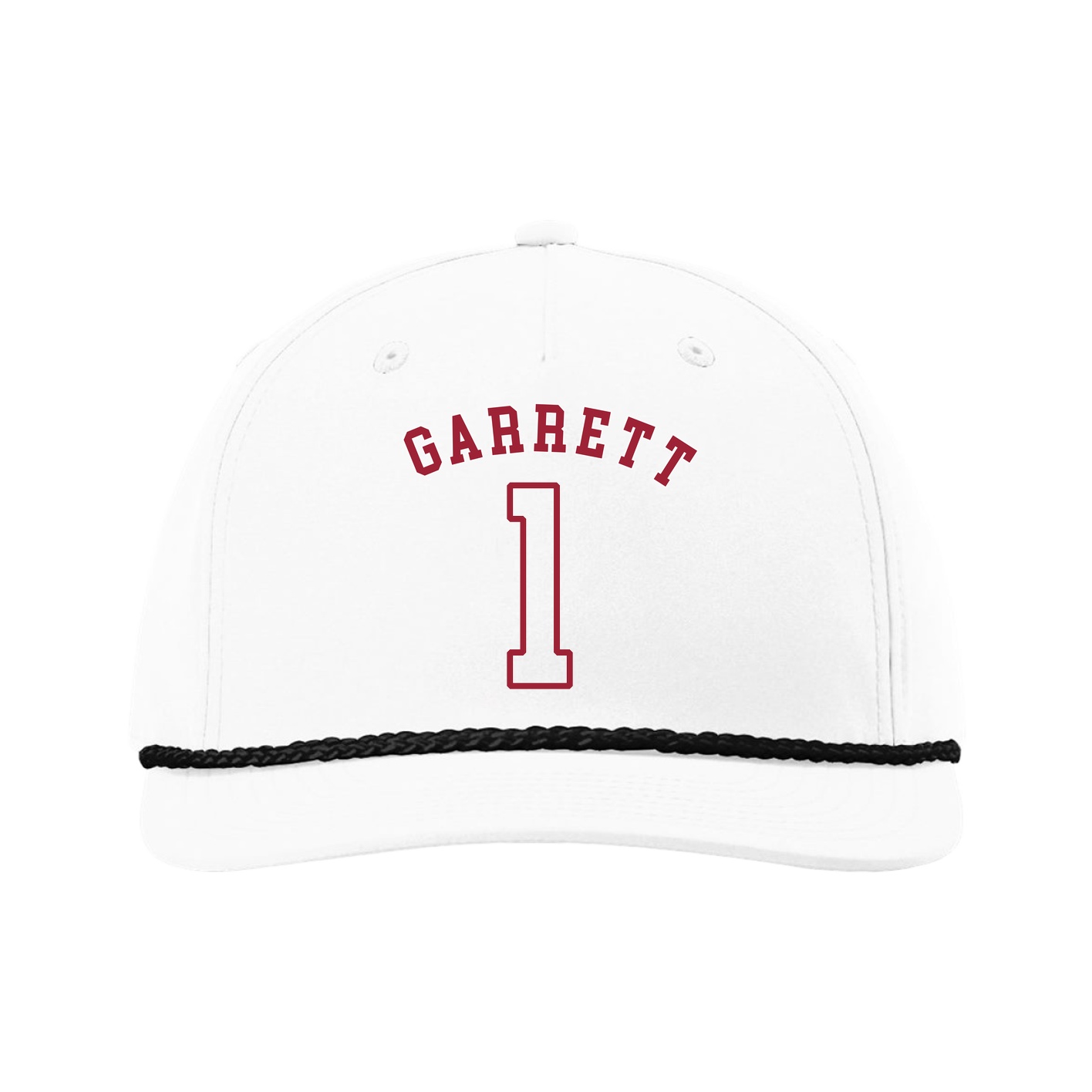 Five-Panel Classic Rope Cap — Shirsey Arch in White