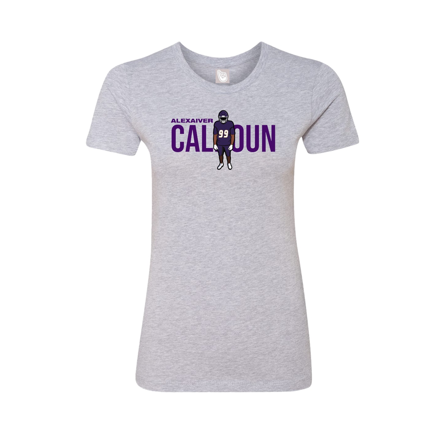 Fitted Women's Tee — Player Name in Grey