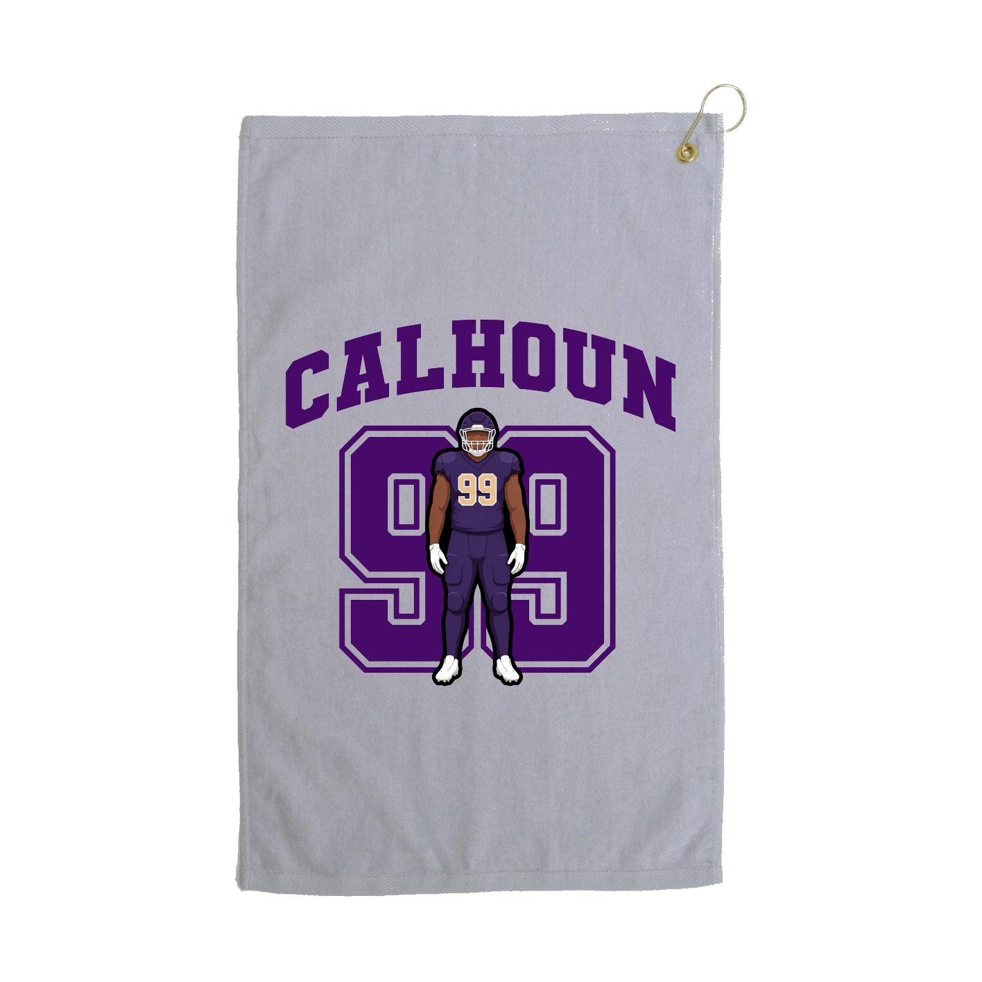 Golf Towel — Number in Grey