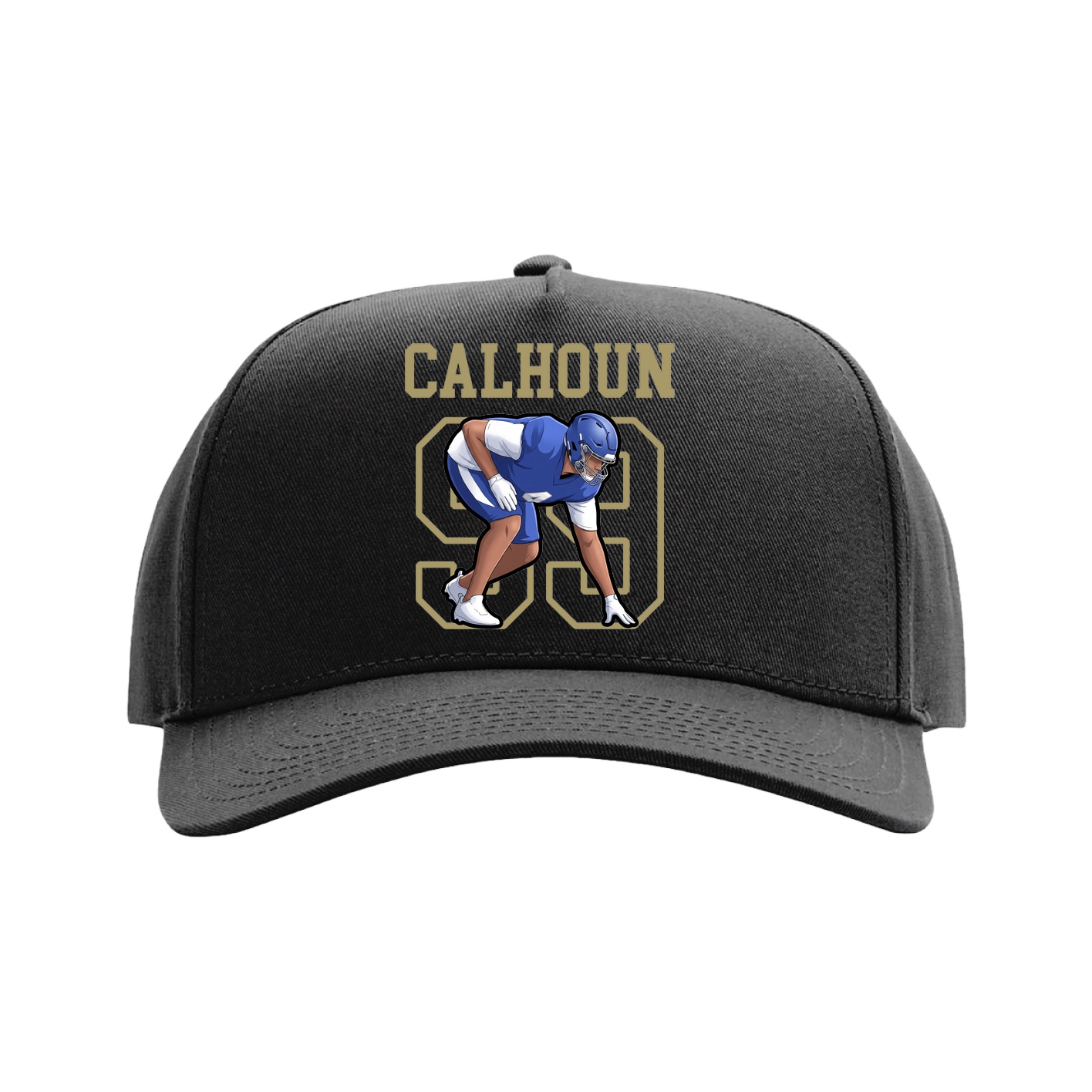 Full Fabric Five-Panel Champ Cap — Shirsey in Black