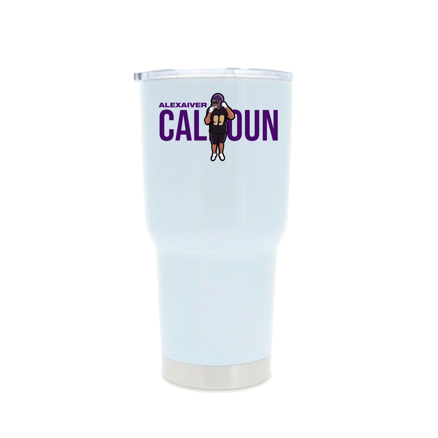 30oz Stainless Steel Tumbler — Player Name in White