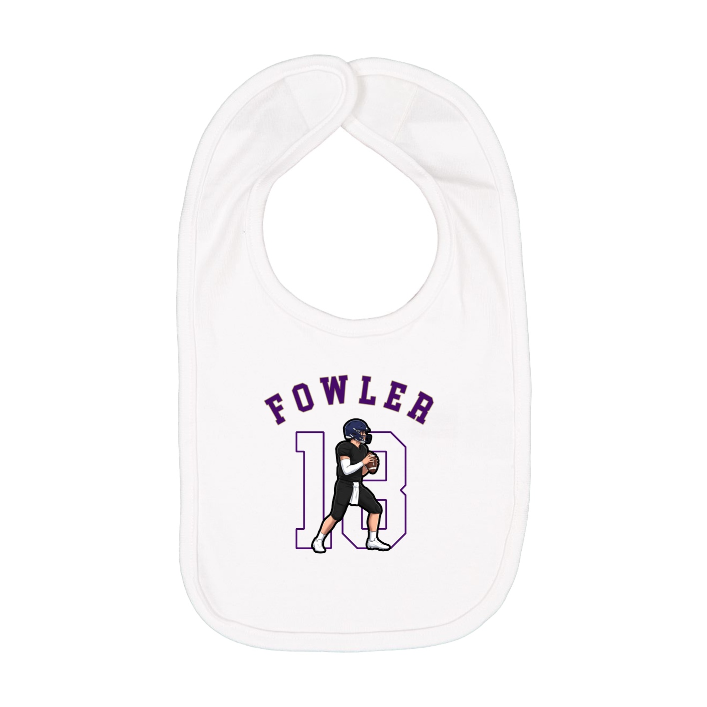 Infant Bib — Shirsey Arch in White