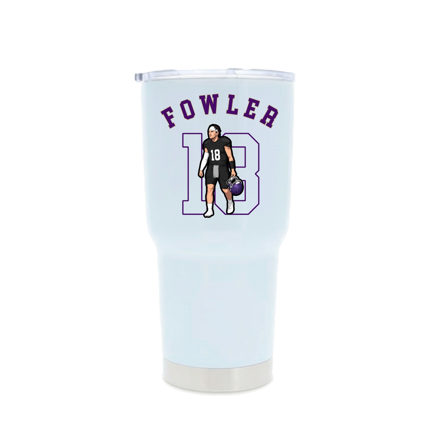30oz Stainless Steel Tumbler — Shirsey Arch in White