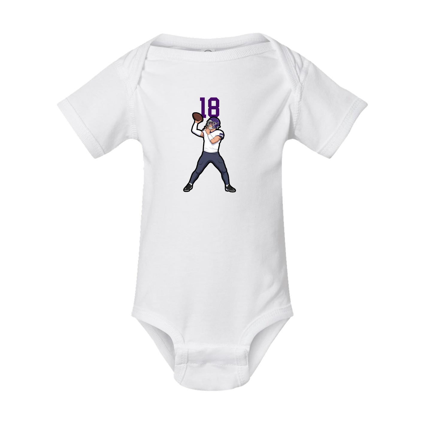 Baby Onesie — Number Top in White