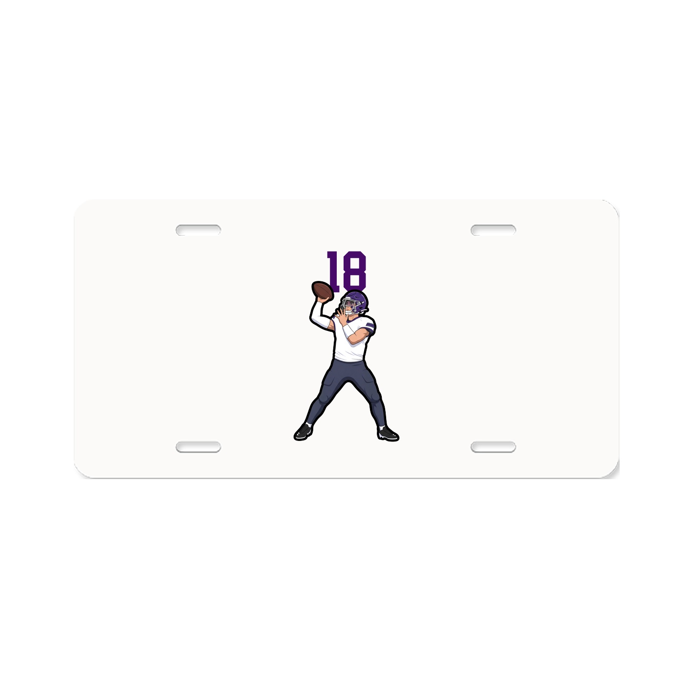License Plate — Number Top in Classic