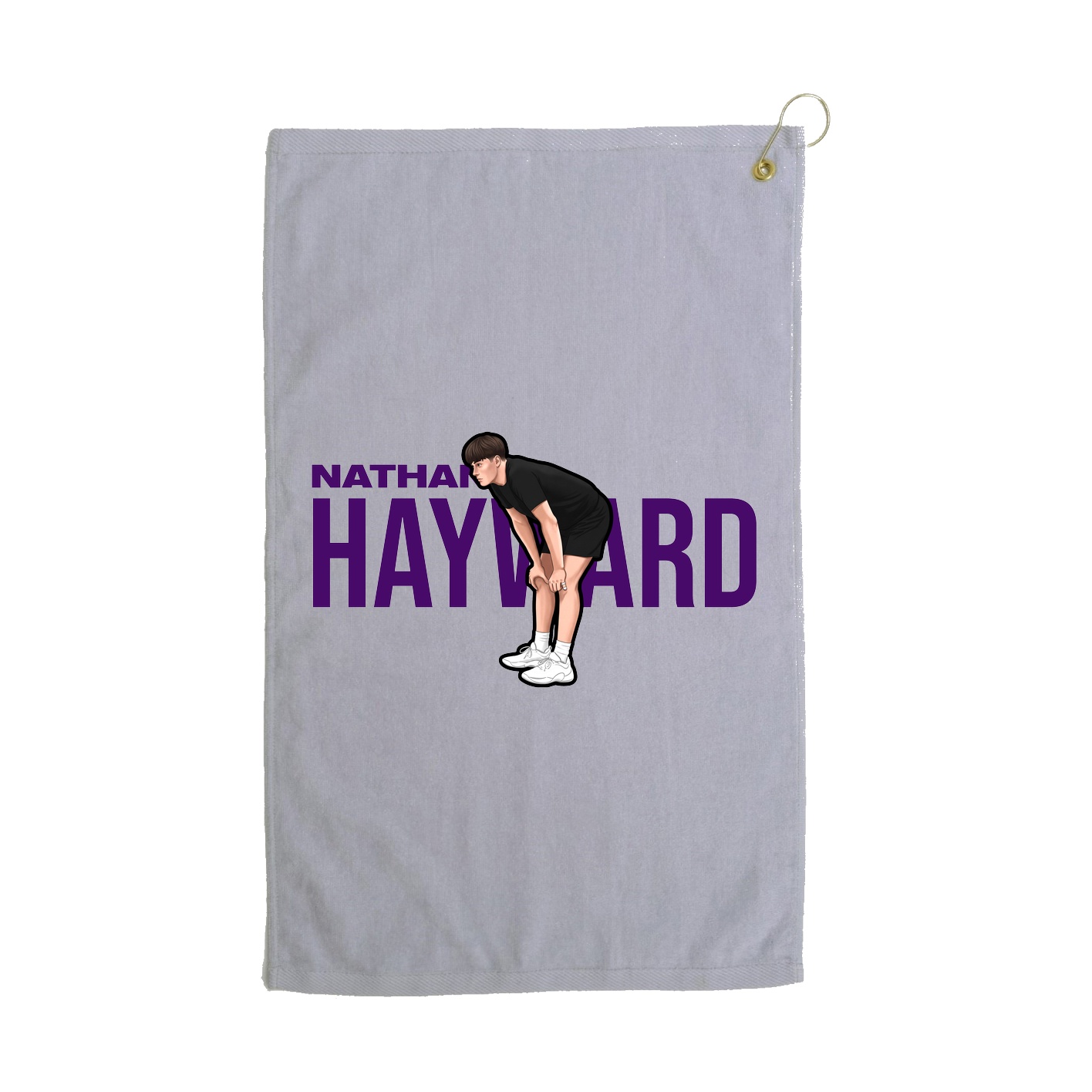 Golf Towel — Player Name in Grey