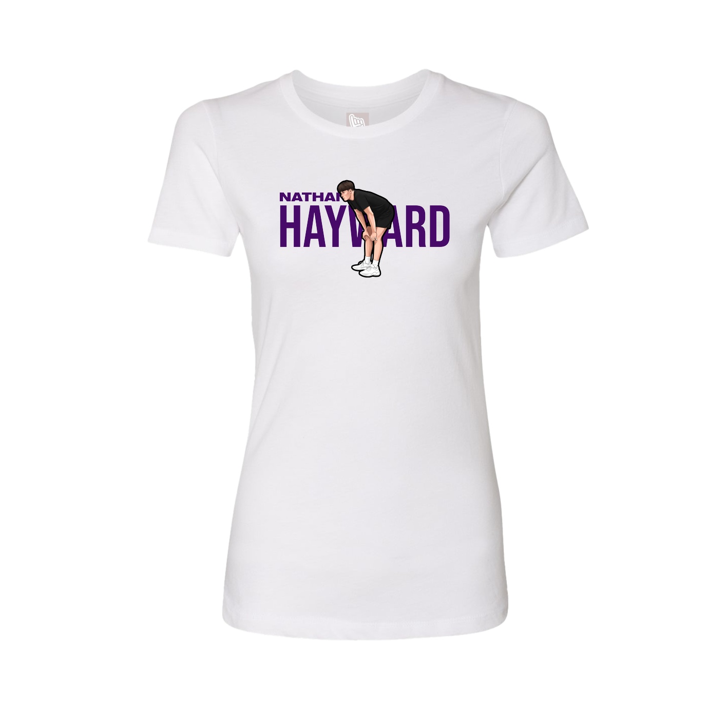 Fitted Women's Tee — Player Name in White