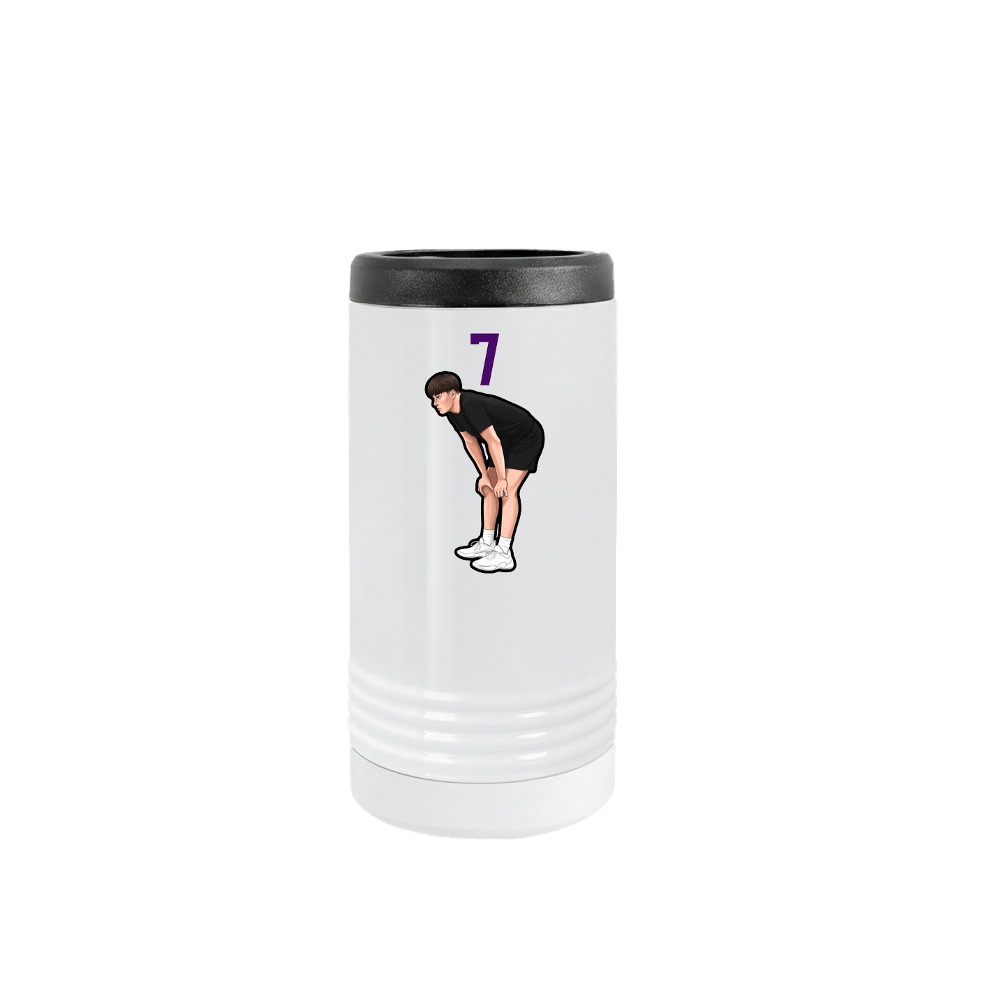 Slim Beverage Holder — Number Top in White
