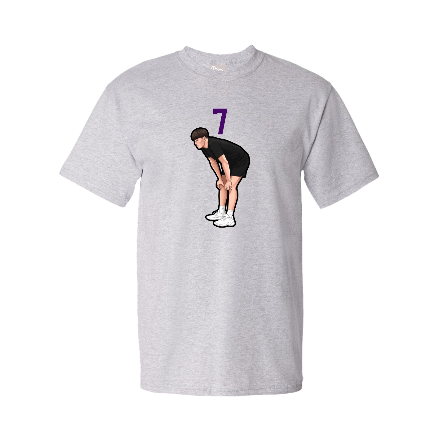 Youth Tee — Number Top in Grey