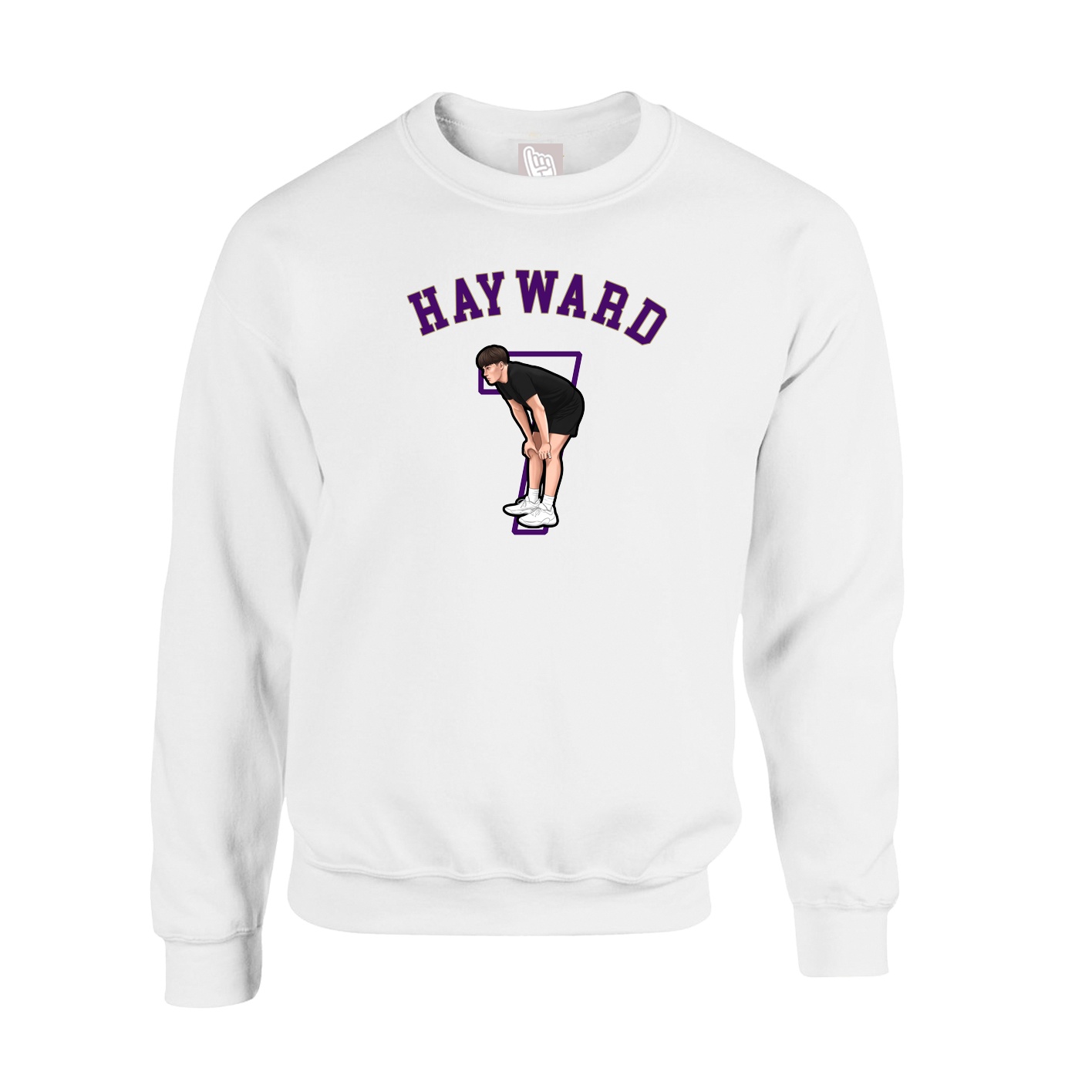 Fleece Crew — Shirsey Arch in White